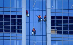 Traitement de façades d'immeubles en hauteur